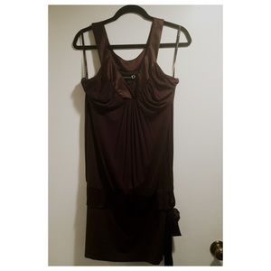 Brown flattering and comfy dress!