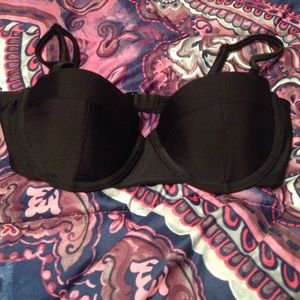 Black padded bikini top
