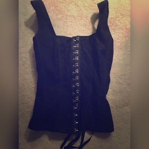 Black lacy corset