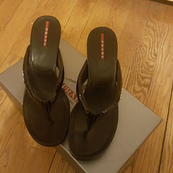 Prada wedge sandals