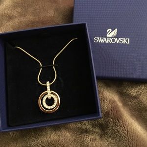 Swarovski Gold Circle Necklace