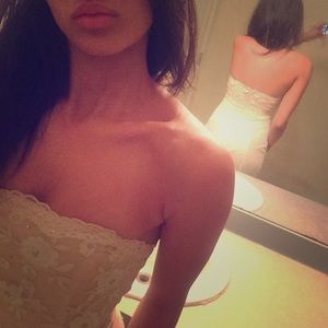 Pinkish mermaid style prom dress