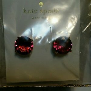Auth Kate Spade Round Gumdrop Studs Dark Pink Auth Kate Spade Round Gumdrop Studs Dark Pink