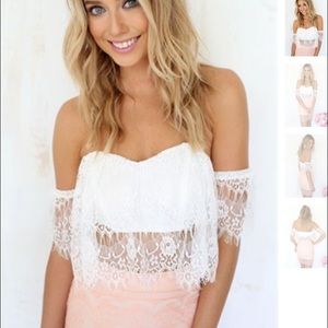 Sabo skirt clover lace crop