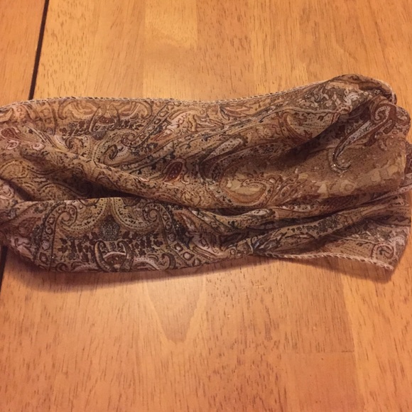 Tan and gold headband