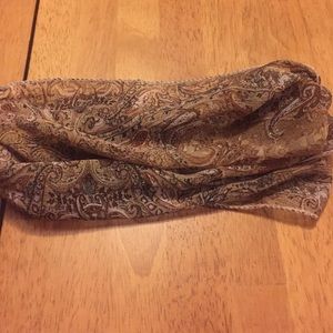 Tan and gold headband