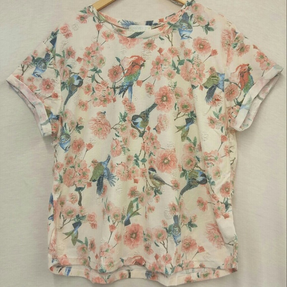 Forever 21 Plus Size XL Peach Blue Knit Top