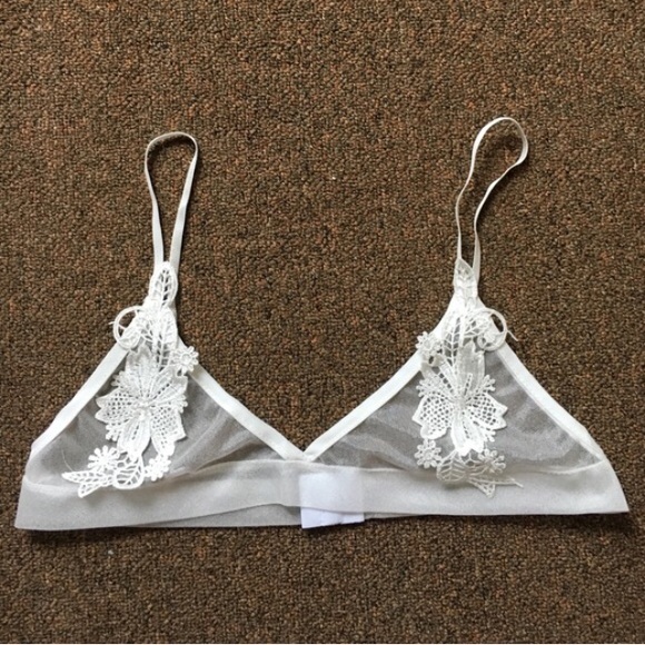 Floral Mesh Bralette - Picture 1 of 2