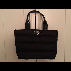 Kate Spade Lydia Alpine Black Quilted Tote Handbag