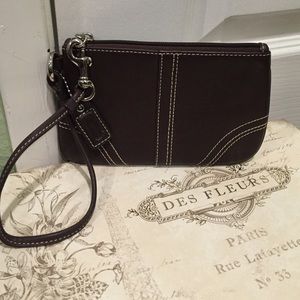PRICE REDUCED!!! Cute Brown Coach wristlet