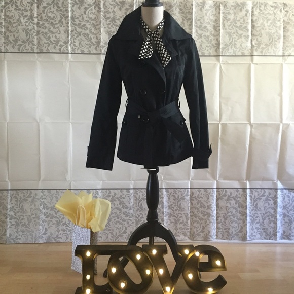 Michael Kors black raincoat