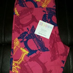Lularoe Sewing Machine Leggings Size TC