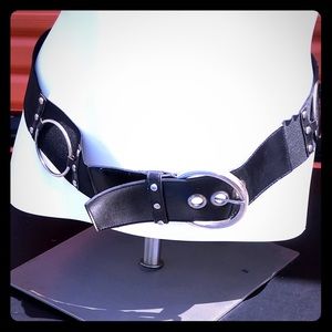 Black and silver plus size belt