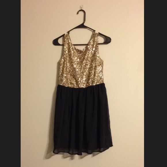 Gold Sparkly Sequin Dress
