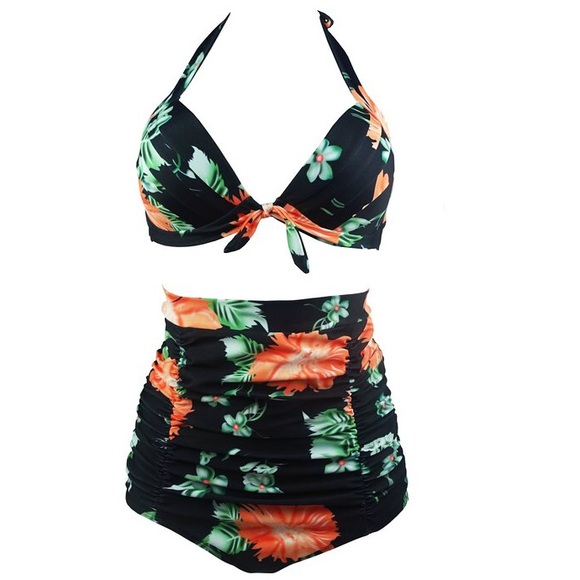 Other - 🌺HostPick🌺NWT Black High-Waisted Swimsuit Bikini