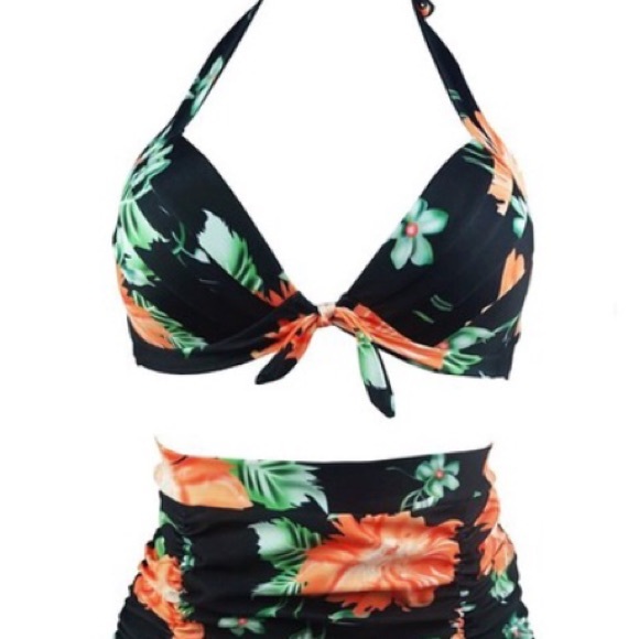 🌺HostPick🌺NWT Black High-Waisted Swimsuit Bikini - Picture 4 of 4