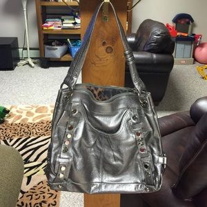 B makowsky silver handbag - EUC!