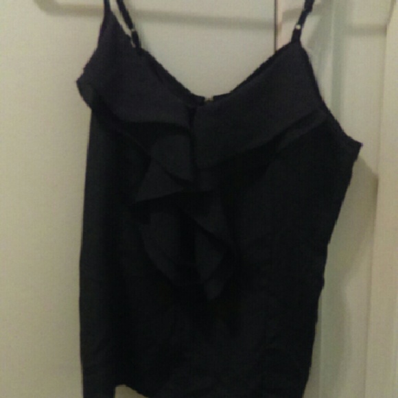 Ruffled zipper tank top