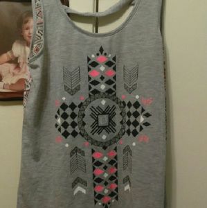 Tribal cross tank top