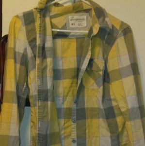 Yellow aeropostale flannel