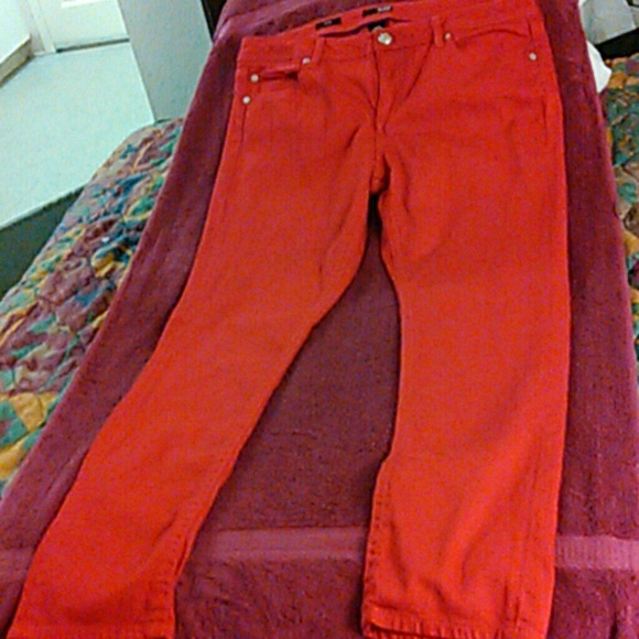 Really Red skinny jeans
