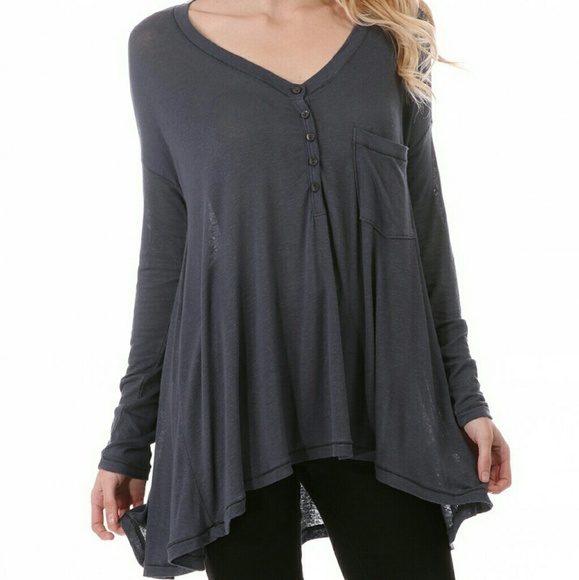 Gray Enti Top Small NWOT