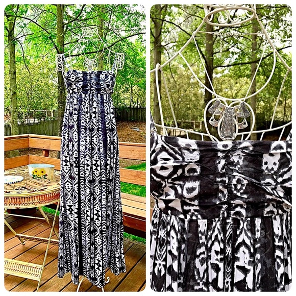 Stunning grays and black maxi dress! DELETING - Picture 4 of 4