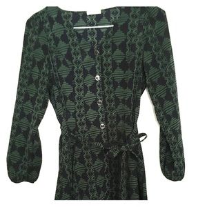 Green and Blue Flowy Dress