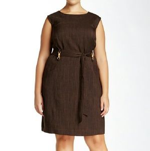 Ellen Tracy belted sleeveless dress (no belt)