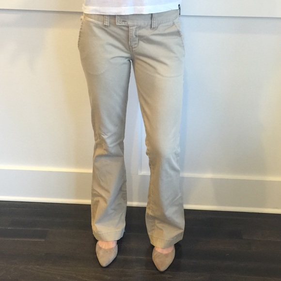 Abercrombie & Fitch Flare Khaki Pants