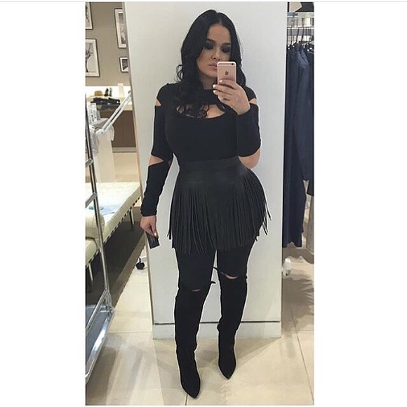 Short Fringe Belt accessory fringed belt
