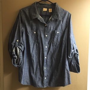 Jean button down blouse