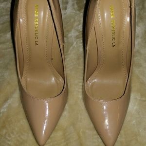Nude pump heels