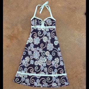 Floral print halter dress