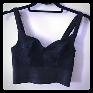 Black Bustier Crop Top
