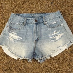 American Eagle distressed jean shorts