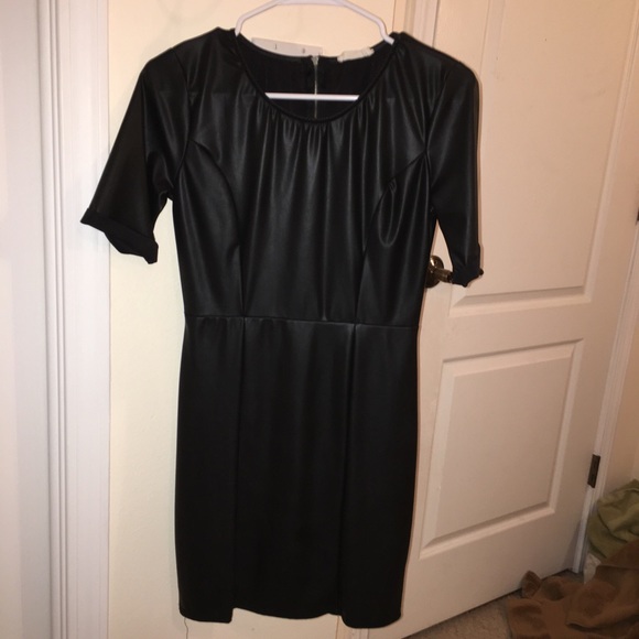 Faux Matte Black Leather Dress!