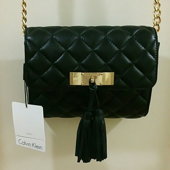 NWT Calvin Klein Black/Gold crossbody bag!!!