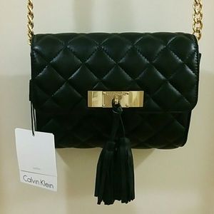 NWT Calvin Klein Black/Gold crossbody bag!!!