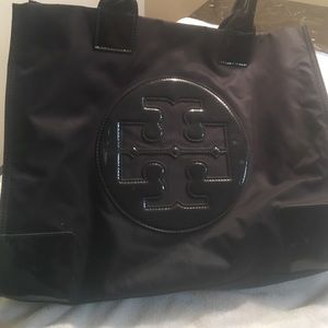 Large nylon and patent leather authentic Bag