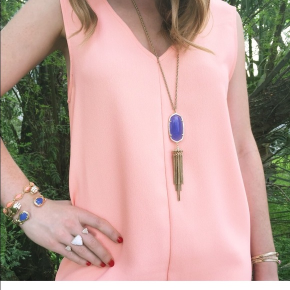 Kendra Scott Rayne Pendant Necklace periwinkle