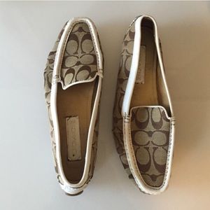 Coach Leather and Signature Canvas Loafers