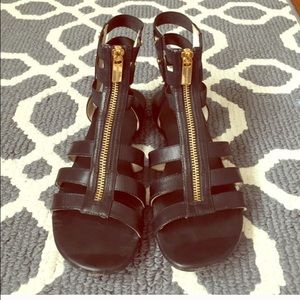 Michael Kors Black Codie leather gladiator sandals