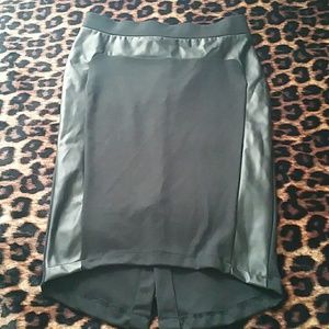 Mossimo Black Leather Skirt