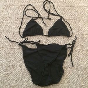 Banana Republic Black Bikini Top L Bottom M