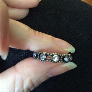 Pandora size 7 her majesty ring (purple stones)