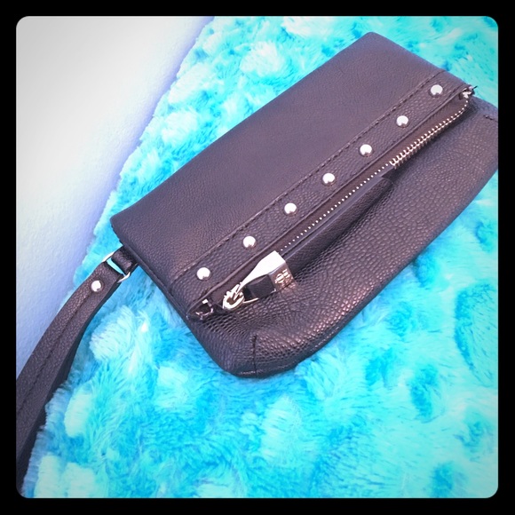 JLo Black Wristlet with silver accents