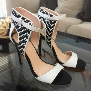 Black and White 4 inch heels