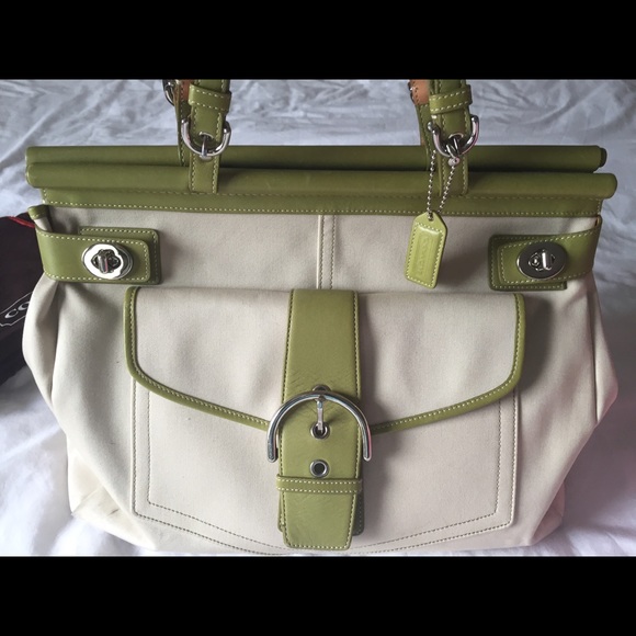 Coach Canvas & Leather Tote Bag