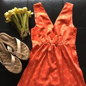 H&M Orange Polka Dot Sleeveless Dress